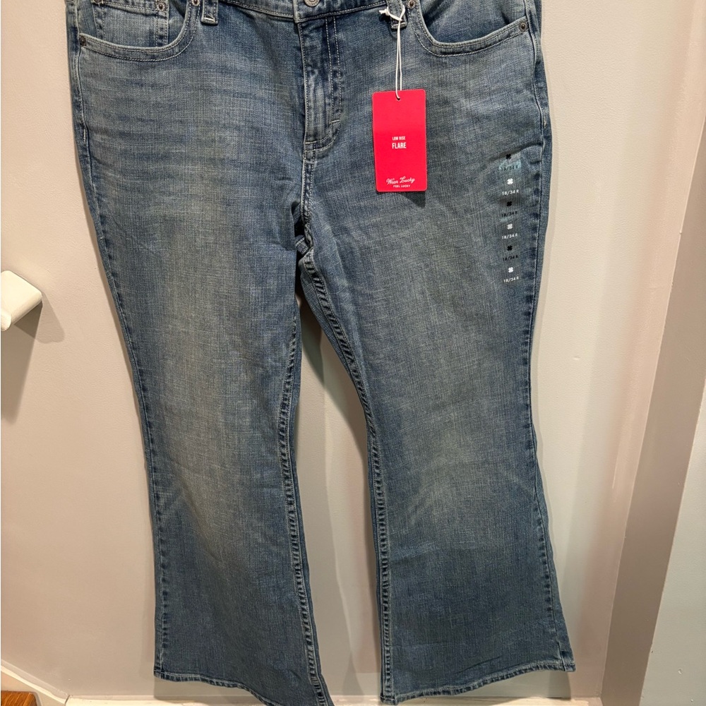 Lucky Brand Blue Flare Wide Leg Jeans